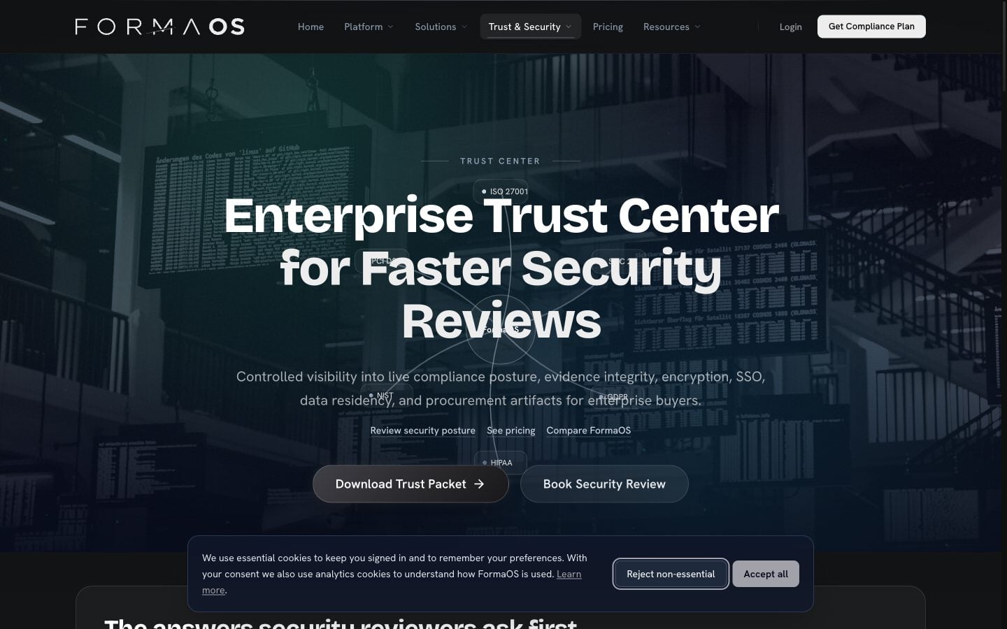 FormaOS: Trust centre
